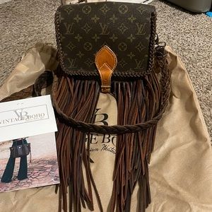 Authentic Vintage LV Bag Bohemian western style